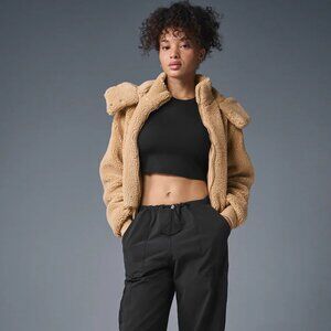 ALO Yoga Tan Foxy Sherpa Jacket Camel